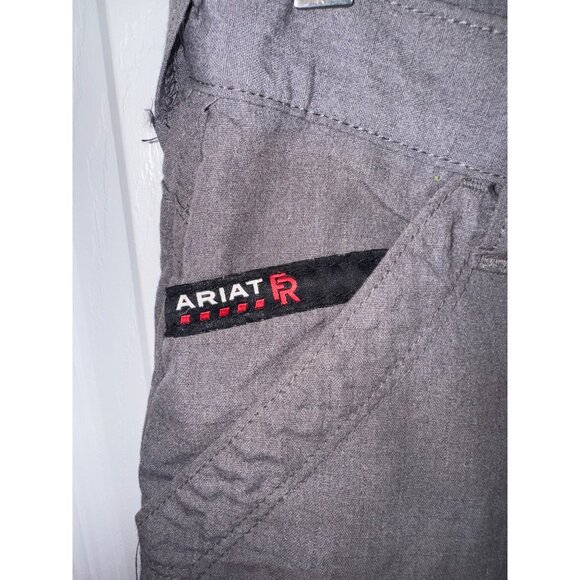 Ariat FR Relaxed M4 DuraLight Ripstop Flame Resistant Pant Gray Jeans Workwear - Picture 4 of 13